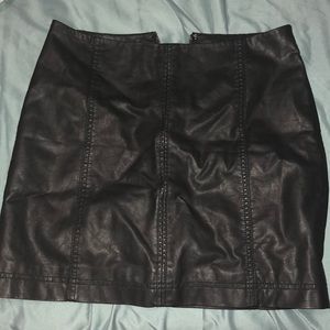 Modern Femme Vegan black Leather Mini Skirt
